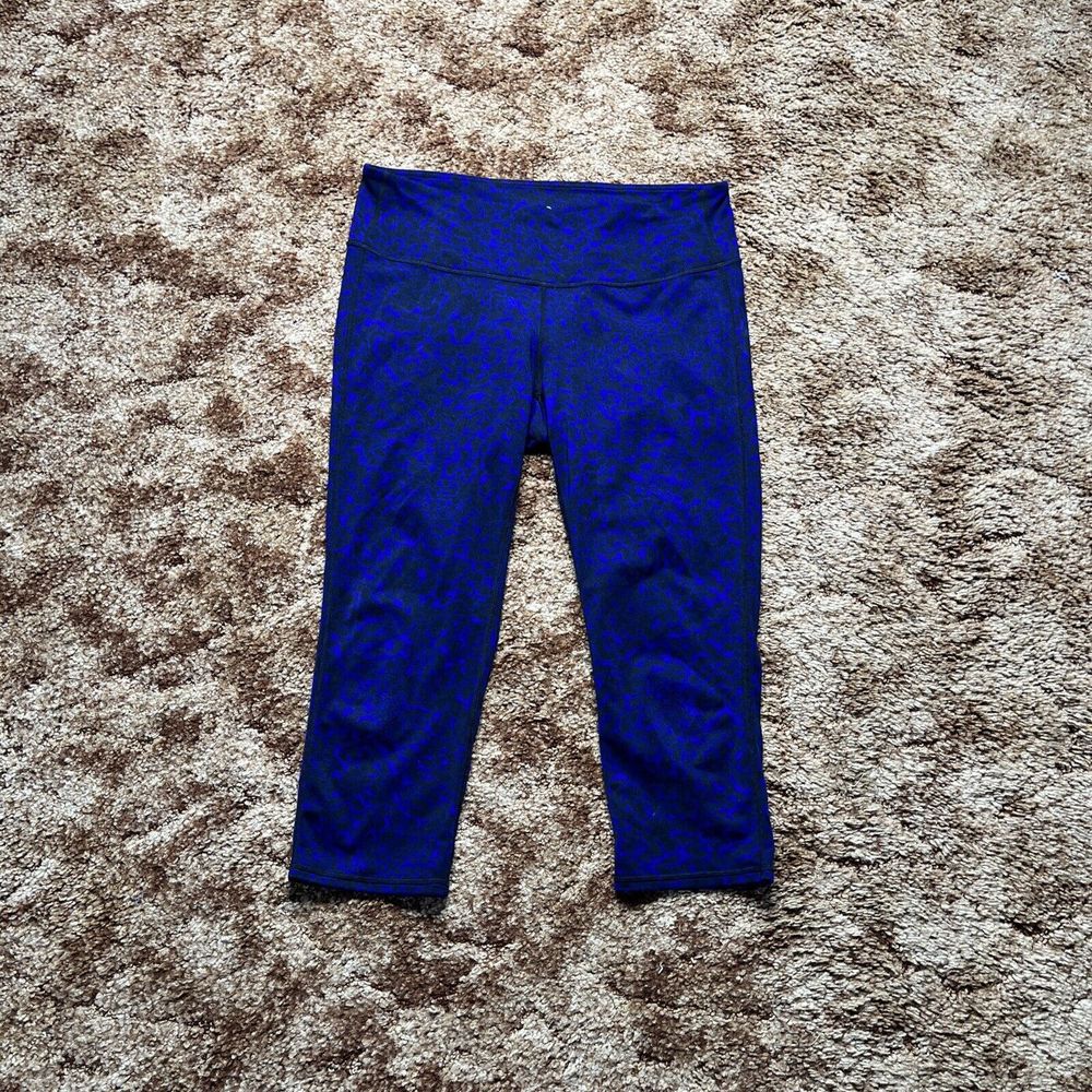 Athleta Women's Medium Purple Athletic Cropped Multicolor Leggings